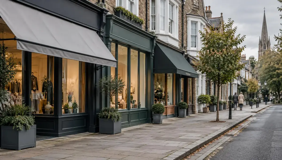 The parade of shops at the end of Hollybush Road