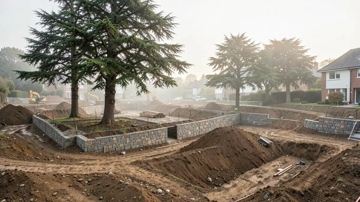 The Hollybush Court site during groundworks